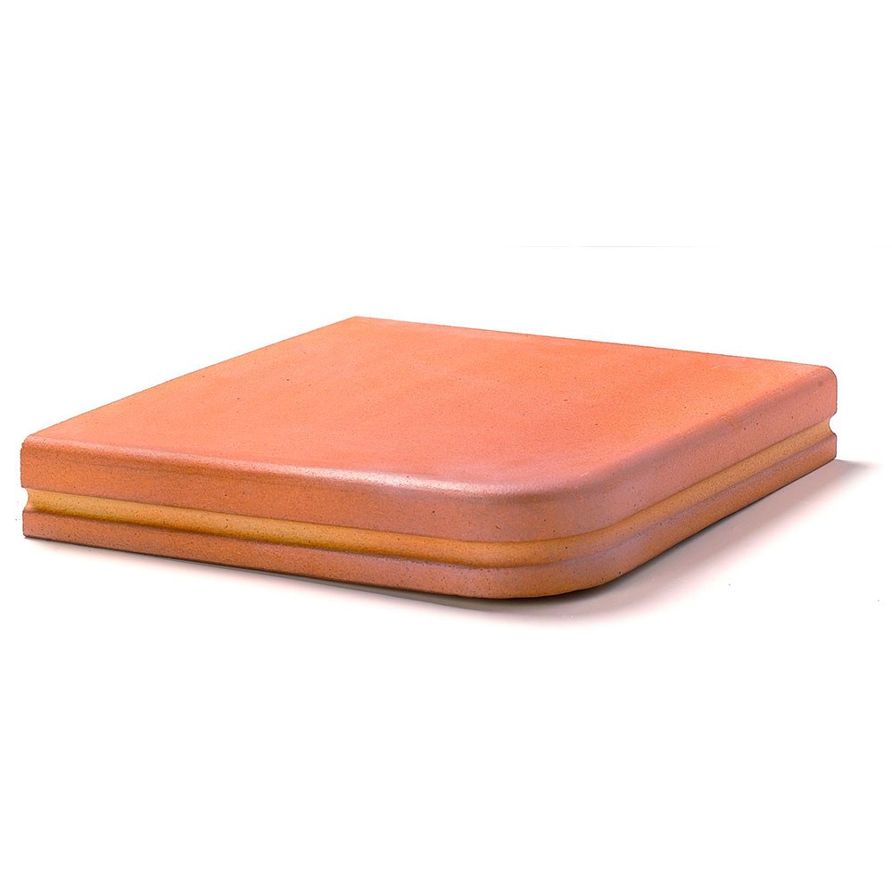 Trappeflis Hjørne Skånsk Natural Terracotta Rett Matt 33x33 cm